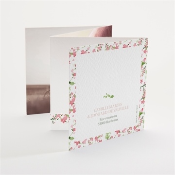 Faire-part mariage fraicheur - Dos du faire-part