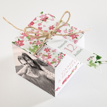 Boîte de dragées mariage fraicheur - Dessus de la boîte