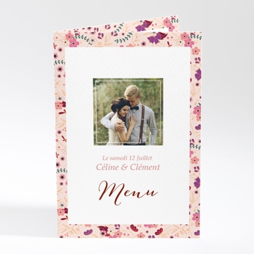 Menu mariage esperluette liberty