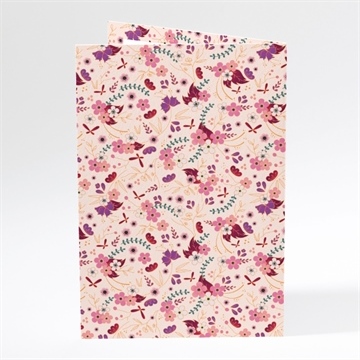 Menu mariage esperluette liberty - Dos du menu