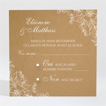 Carton réponse mariage belle découverte