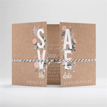 Faire-part mariage délicat dénouement