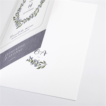 Livret de messe mariage végétal retro - Détail du livret