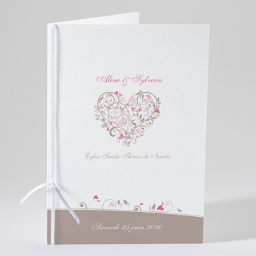 Livret de messe mariage coeur arabesque