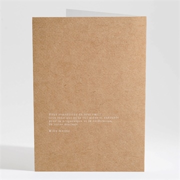 Livret de messe mariage coeur croisé - Dos du livret