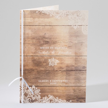 Livret de messe mariage boisé dorure