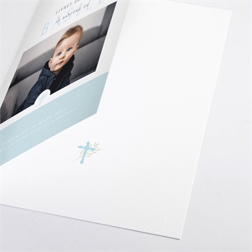 Livret de messe baptême filigrane pastel - Détail du livret