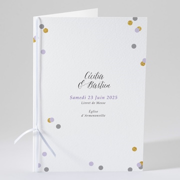 Livret de messe mariage doux confettis