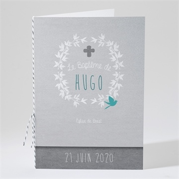 Livret de messe baptême découpe originale magnet