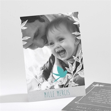 Remerciement baptême découpe originale