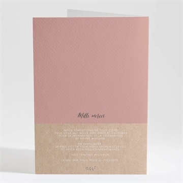 Livret de messe mariage célébration d'amour - Dos du livret