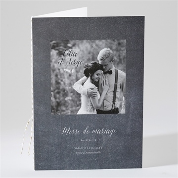 Livret de messe mariage annonce ardoisée