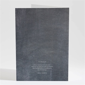 Livret de messe mariage annonce ardoisée - Dos du livret