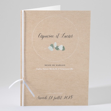 Livret de messe mariage bel eucalyptus