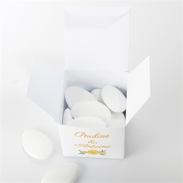 Boîte de dragées mariage connivence - Intérieur de la boîte