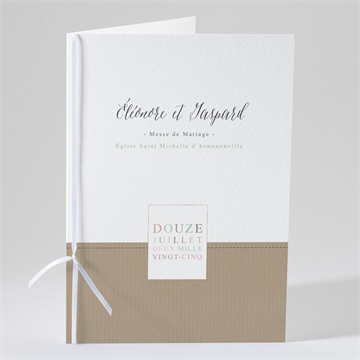 Livret de messe mariage kraft et ficelle