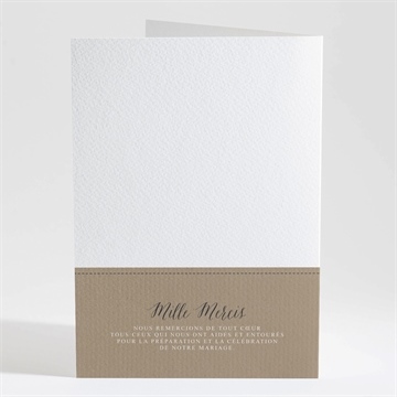 Livret de messe mariage kraft et ficelle - Dos du livret
