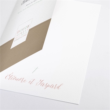 Livret de messe mariage kraft et ficelle - Détail du livret