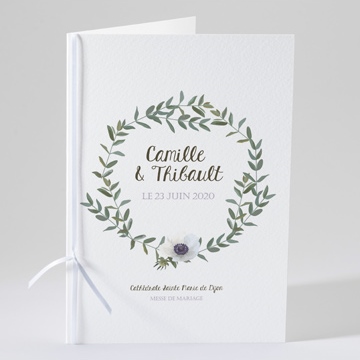Livret de messe mariage couronne d'olivier