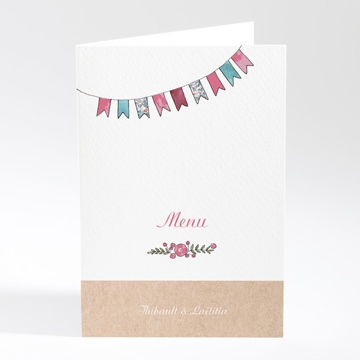 Menu mariage nos 2 petits mariés