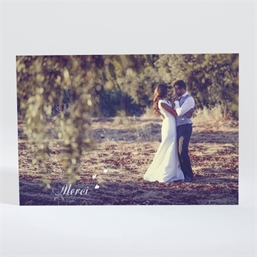 Remerciement mariage nos 2 petits mariés - Dos de la carte