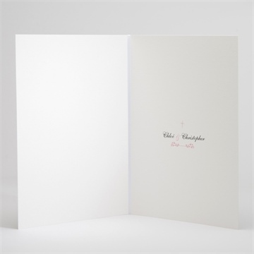 Livret de messe mariage ardoise élégante et étiquettes - Intérieur du livret