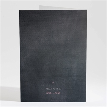 Livret de messe mariage ardoise élégante et étiquettes - Dos du livret