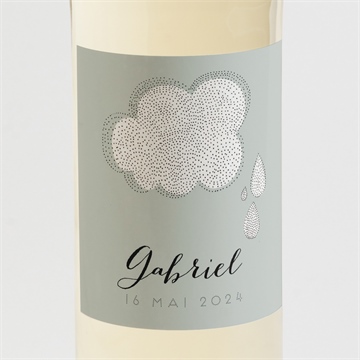 Etiquette de bouteille naissance nuage poétique photo
