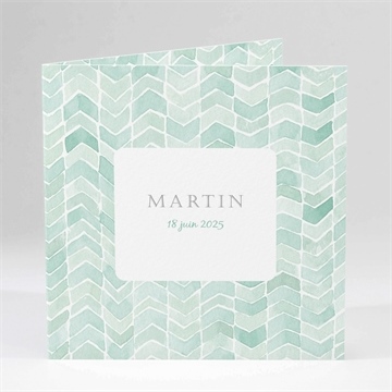 Faire-part naissance chevrons pastel