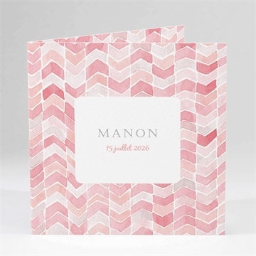 Faire-part naissance motifs chevrons photo