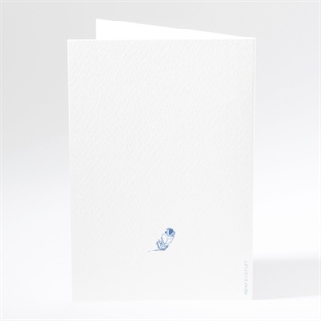 Menu mariage perle d'aquarelle - Dos du menu