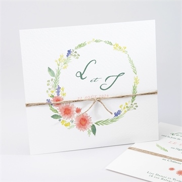 Faire-part mariage bucolique