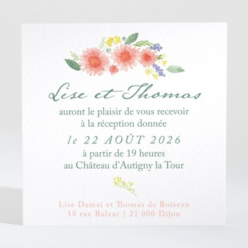 Carton d'invitation mariage bucolique
