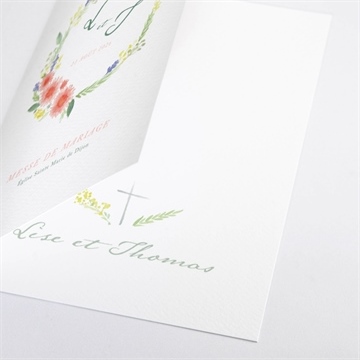 Livret de messe mariage bucolique - Détail du livret