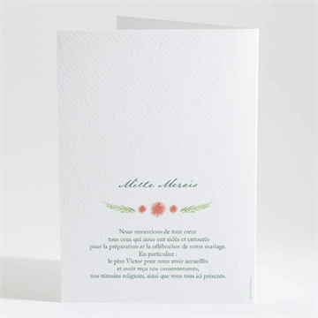 Livret de messe mariage bucolique - Dos du livret