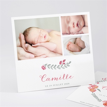 Faire-part naissance jolie couronne