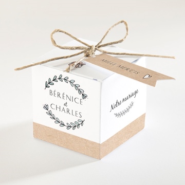 Boîte de dragées mariage avec programme