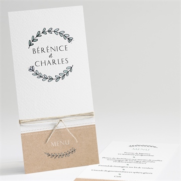 Menu mariage avec programme