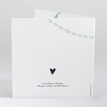 Faire-part naissance mon joli panda - Dos du faire-part