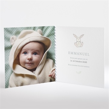 Faire-part naissance le don - Intérieur du faire-part