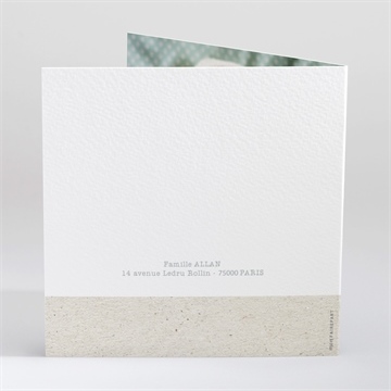 Faire-part naissance le don - Dos du faire-part