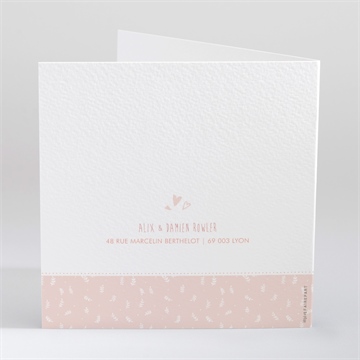 Faire-part naissance elle - Dos du faire-part