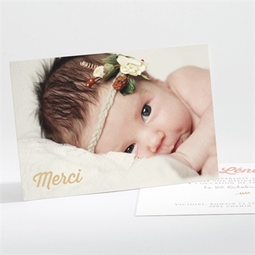 Remerciement naissance alphabet en fantaisie