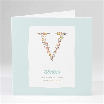 Faire-part naissance son initiale