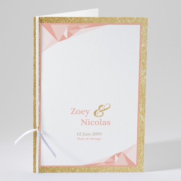 Livret de messe mariage formes géométriques tendance