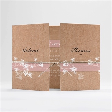 Faire-part mariage lierre grimpant
