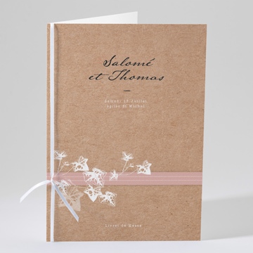 Livret de messe mariage lierre grimpant accordéon