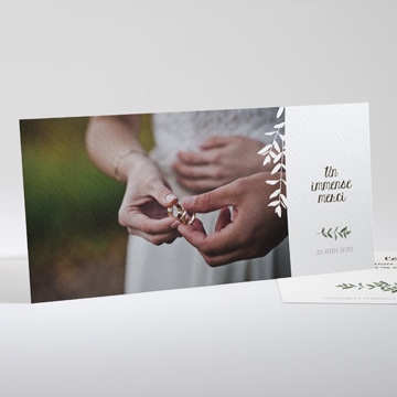 Remerciement mariage couronne d'olivier