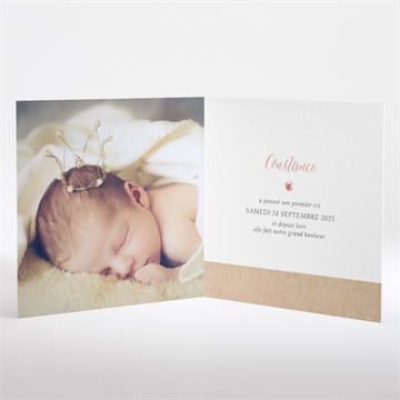 Faire-part naissance tendance liberty - Intérieur du faire-part