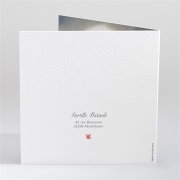 Faire-part naissance tendance liberty - Dos du faire-part